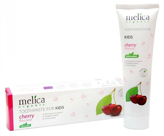 Melica Organic Зубная паста детская с ароматом вишни