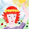 Рисунок  Похозяевой Арины «Я и солнышко – друзья»