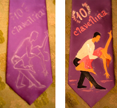 ручная роспись галстуков 