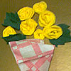 «Букет роз» в технике скатывания салфеток