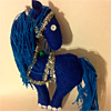 Мягкая игрушка «Лошадка» из синего флиса
