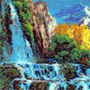 Картина «Водопад»: вышивка бисером 